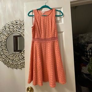 Orange floral dress